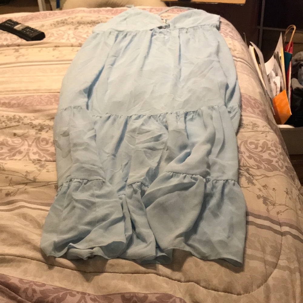 Baby blue spaghetti Strap dress